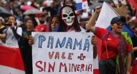 En Panamá, ciudadanos marchan en contra de explotar la mayor mina de cobre de Centroamérica