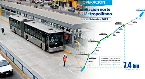 Conoce las estaciones el Metropolitano de ampliación norteque funcionarán desde diciembre.