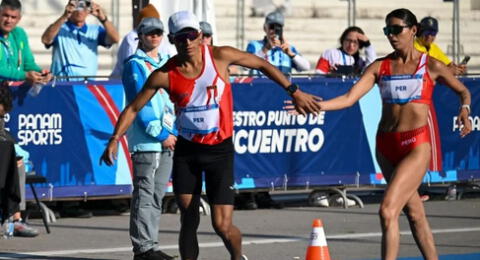 Al podio. Kimberly García y Cesar Rodríguez ganan medalla de plata en Juegos Panamericanos 2023