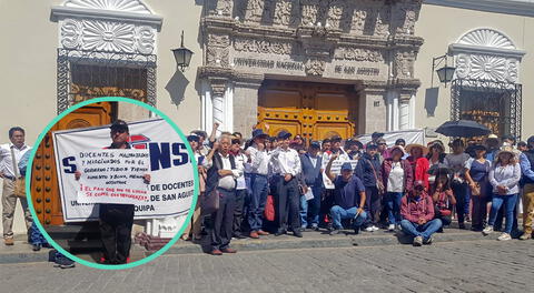 Los profesores de institutos y universidades de Arequipa siguen en huelga.