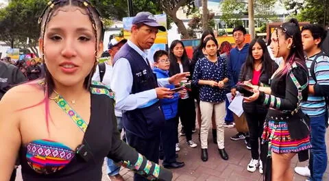 Milena Warthon fue retirada del Parque Kennedy por personal de serenazgo.