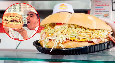 Hamburguesas inmensas se venden en este local y son llamados también sanguchón campesino.