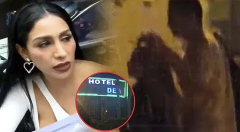 Esposo de Leysi Suárez es captado ingresando a hotel con mujer con la que fue infiel a bailarina.
