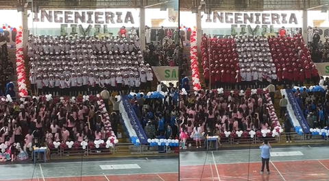 Estudiantes de universidad de Huánuco sorprenden con espectacular barra durante concurso y es viral