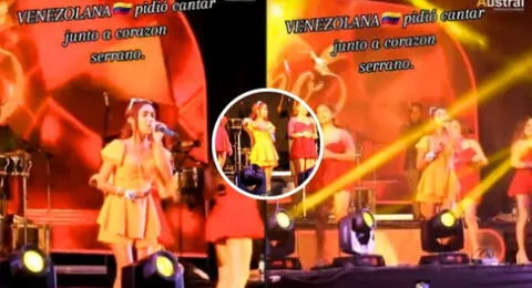 Venezolana canta cumbia peruana junto a Corazón Serrano y escena es viral en TikTok.