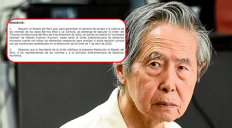Alberto Fujimori podría no salir en libertad tras la orden de la Corte IDH.