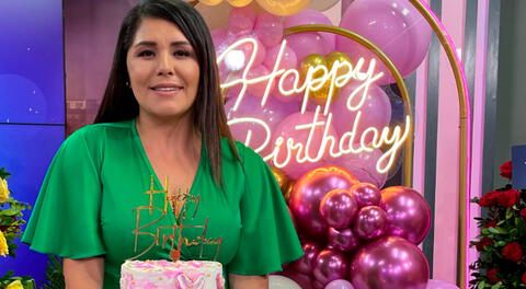 Lady Guillén recibió una dulce sorpresa por su cumpleaños EN VIVO en 'Dilo Fuerte'