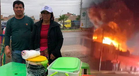 Familia que vende desayuno lo pierde todo tras incendio en llantería en el Callao.