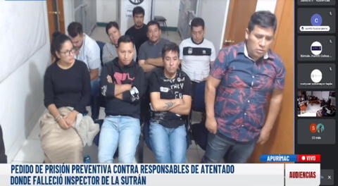 Poder Judicial de Apurímac realiza audiencia de prisión preventiva para asesinos de trabajador de Sutran