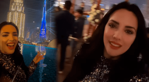 Rosángela Espinoza celebra Año Nuevo en Dubai.