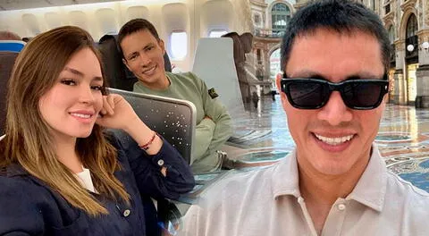 Renzo Costa realiza su primer viaje exclusivo del año junto a su novia Thalía Alva, pero sin sus bebes