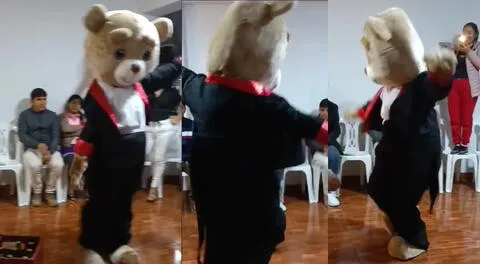 Hombre disfrazado de oso llamó la atención de usuarios en redes sociales por baile.