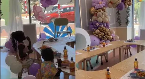 A pesar del desaire de los demás padres, la pequeña disfrutó su fiesta junto a sus dos invitadas.