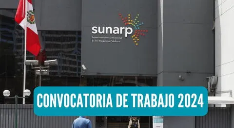 Sunarp ofrece 16 puestos de prácticas para laborar en 6 regiones.