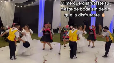 Recién casada sorprende con sus singulares pasos al ritmo de huaylas y es viral en TikTok