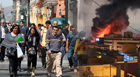 Incendio en Lima traería aires contaminantes a distritos de Cercado de Lima.