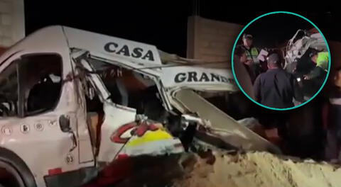 Despiste de combi causa grave accidente en Trujillo y deja víctimas mortales.