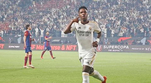 Vinicius Jr. madruga al Barcelona y el Real Madrid consigue el 1-0 en la Supercopa de España