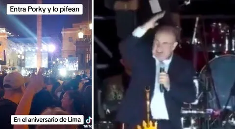 Alcalde de Lima es pifiado por el público y se ve obligado a dejar el escenario.