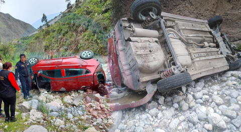 El auto se encontraba en el fondo de un Barranco en Ayacucho.