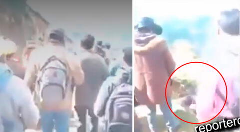 Ronderos golpean y luego arrojan a trabajador municipal al abismo, en Cajamarca.