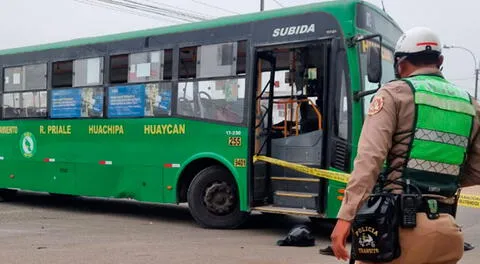 Chofer del bus de la empresa 'Lorito' fue trasladado a la comisaría de Huaycán.