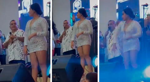 Tony Rosado agrede físicamente a su cantante femenina en pleno concierto de Chiclayo