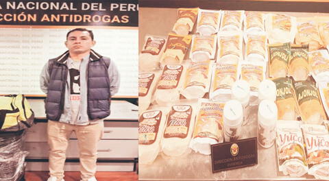 Los agentes realizaron el decomiso de la droga en el Aeropuerto Internacional Jorge Chávez