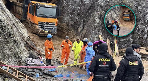 Deslizamiento de tierra ocasionado por lluvias en Huancayo mató a dos trabajadores mineros.