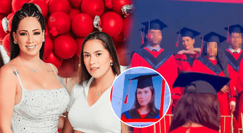 Melissa Klug orgullosa de Gianella Marquina por graduarse.