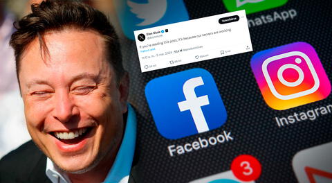 Elon Musk utilizó su cuenta de X para burlarse de la caída de Facebook e Instagram.