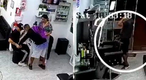 Los delincuentes robaron celulares y dinero en barbería de VMT.