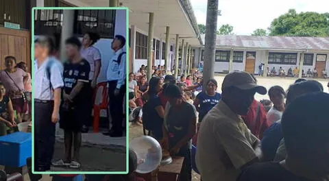 El alumno fue captado con la camiseta de Alianza Lima en su primer día de clases.