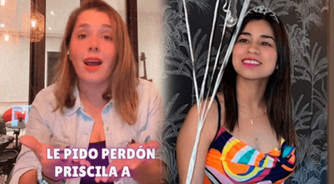 Yiddá Eslava se disculpa de manera pública con Priscila Mateo, reportera de 'Magaly TV La Firme'.
