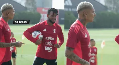 Paolo Guerrero tuvo un reñido encuentro de Teqball que terminó por ganar Carlos Cáceda.