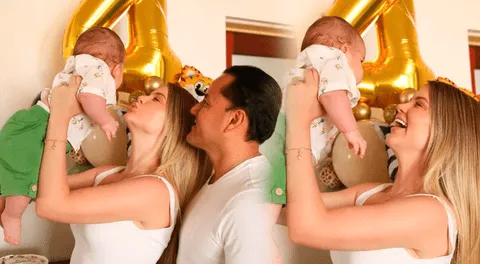 Brunella Horna celebra los cuatro meses de su bebé junto a Richard Acuña.