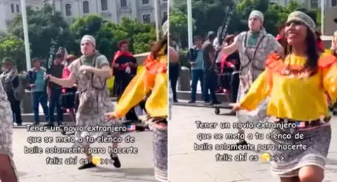 Estadounidense aprende a bailar música de la selva por amor a peruana y es viral en TikTok.