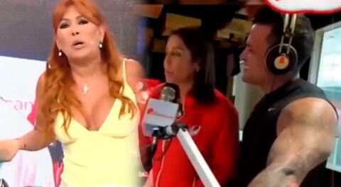 Karla Tarazona y Christian Domínguez  estuvieron juntos en programa de radio.