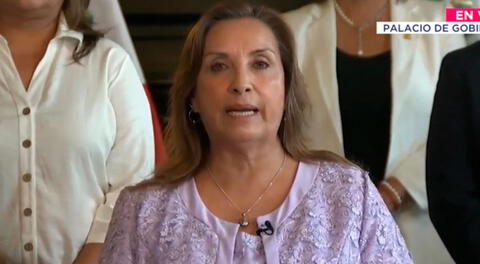 Dina Boluarte dio Mensaje a la Nación junto a sus ministros.
