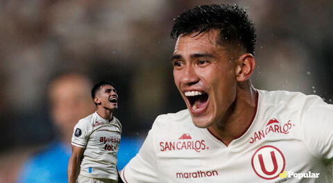 Tunche Rivera, goleador y figura de la U en el debut de Copa Libertadores.