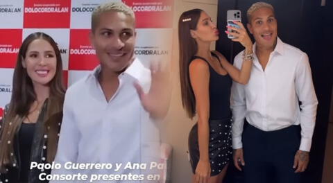 Ana Paula Consorte y Paolo Guerrero se lucen juntos en evento.