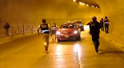 Balacera se realizó la madrugada de este sábado en el túnel Santa Rosa.