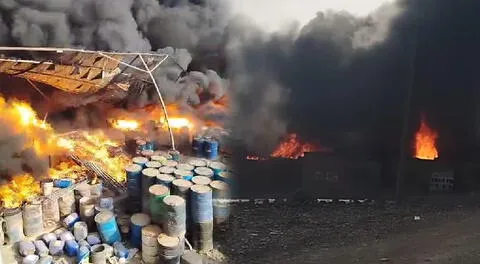 Incendio en fábrica de pinturas de Carabayllo dejó grandes pérdidas materiales.