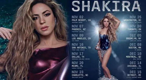 Shakira: todos los detalles de su tour ‘Las Mujeres Ya No Lloran’.