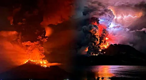 Erupción volcánica en el monte Ruang en Indonesia desencadena evacuaciones.