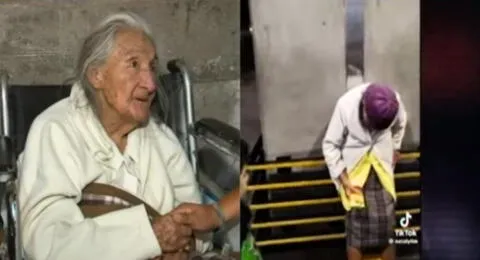 Abuelita de 92 años sale a trabajar todos los días para ayudar a su hijo y es viral en TikTok.