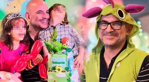 Ricardo Morán feliz tras festejar los 5 años de sus niños.