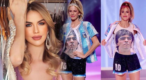 Miss Universo Argentina: A esto se dedica Alina Luz Akselrad, la modelo que llevó a Maradona a la pasarela mundial.