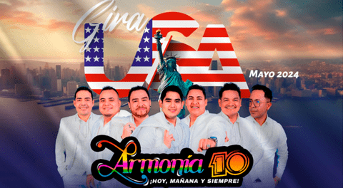Armonía 10 se presentará en seis lugares de los Estados Unidos.