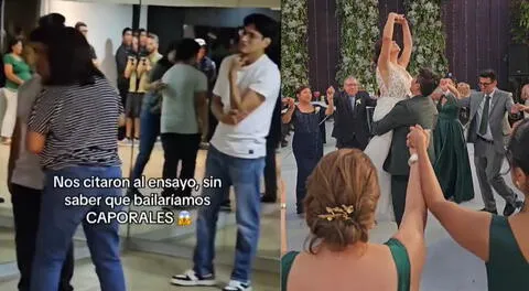 Novios bailaron el día de su boda y escena es viral en redes sociales.